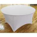 Atlas Commercial Products Spandex Fitted Stretch Table Cover for 60" Round Folding Table, White SP-60R-01
